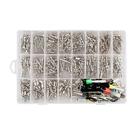 Fulillanlun 340Pcs 1/1.5/1.8/2.2/2.8/3.5mm Terminal Pins Wire Harness Pin Male Female Automotive Electrical Connector Kit Car Wire