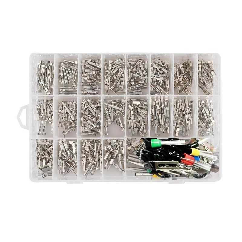 Fulillanlun 340Pcs 1/1.5/1.8/2.2/2.8/3.5mm Terminal Pins Wire Harness Pin Male Female