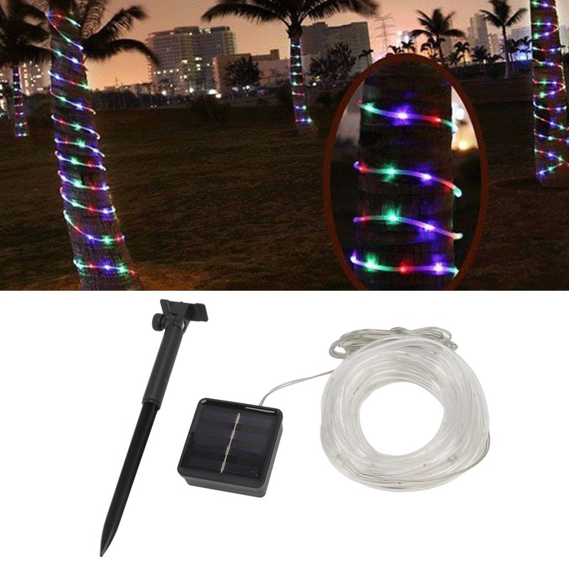 Solar Rope String Lights Waterproof Low Voltage LED Light Beads