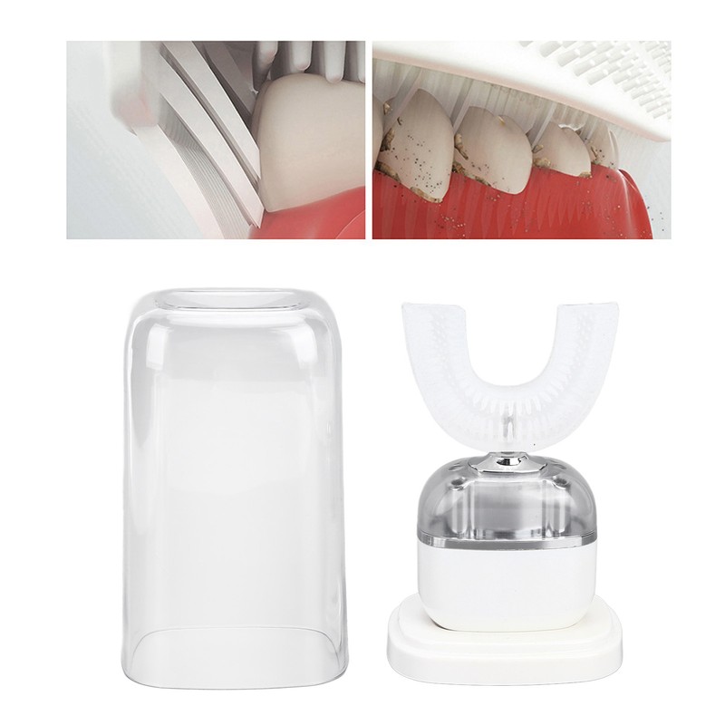 Ultrasonic U Shaped Toothbrushes For Adults High Frequency Vibration Soft