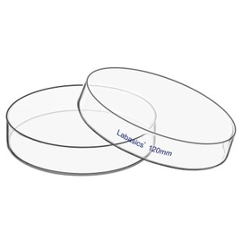 Labasics Petri Dish with Lid, High Borosilicate Glass, High Transparency for Laboratory Use, Ideal for Scientific Experiments, 120 mm Diameter, 1-Pack