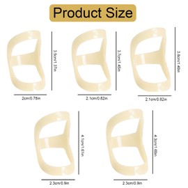5pcs Oval Finger Splint, Comfort Oval Finger Protector， Finger Support Trigger,hand Joint Fixation Clamp Straight Bending Finger Ring Sleeve(6,7,8,9,10sizes)