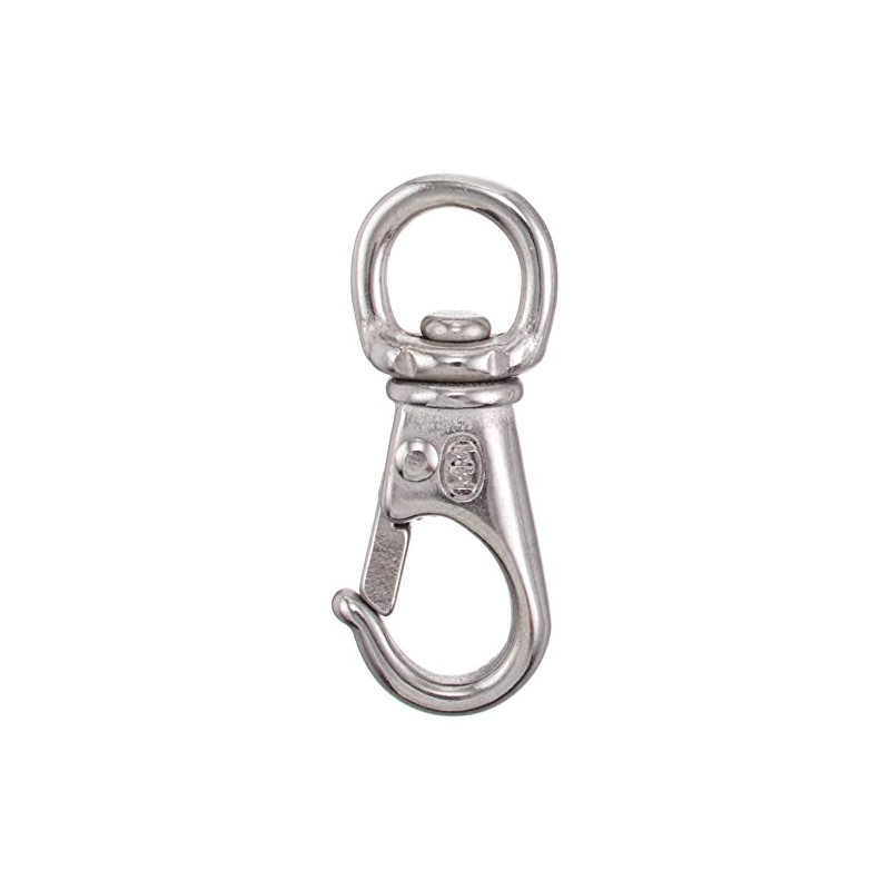 Stainless Steel Metal Fittings, Swivel Snap, Wire Diameter: 0.1 inch