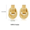 Aretes De Nudo Oro 18k Pendientes Gruesos Joyeria Para Mujer