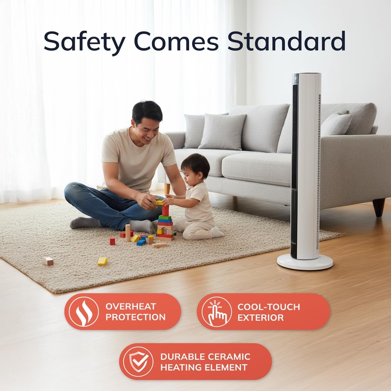 Lasko Oscillating All Season Tower Fan and Space Heater in