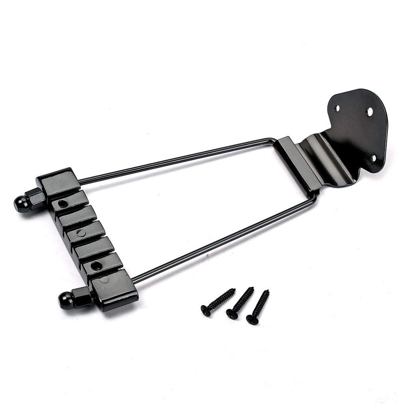 Alnicov 6 String Guitar Trapezoidal Tailpiece Bridge for Jazz Archtop