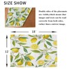 Lemon Flowers Placemats Set of 6 Washable Non-Slip Burlap Table