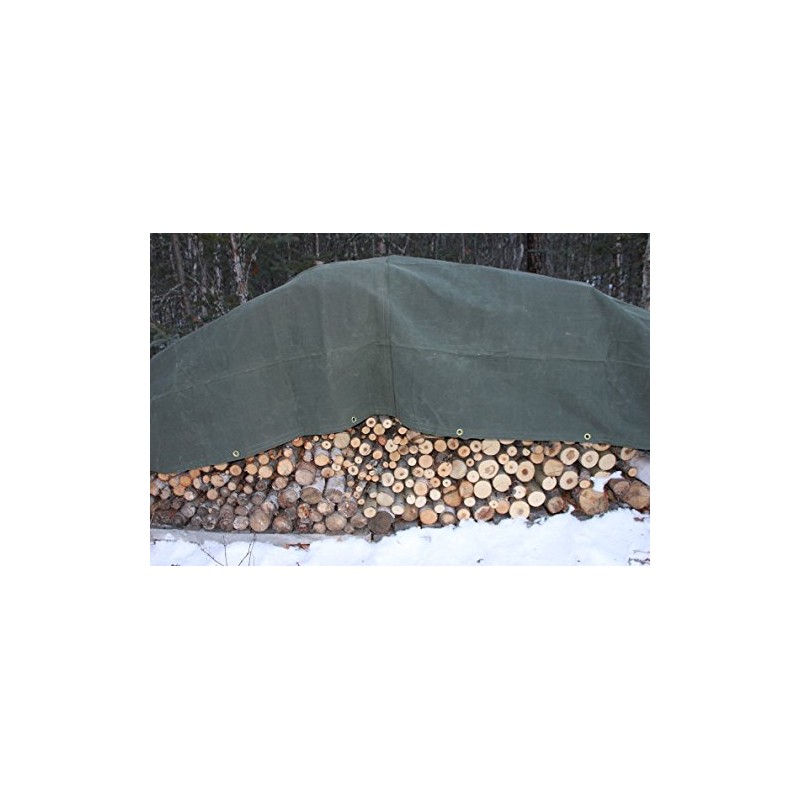 Dry Top 60810 Canvas Tarp, 8x10 Feet, Olive Green Drab