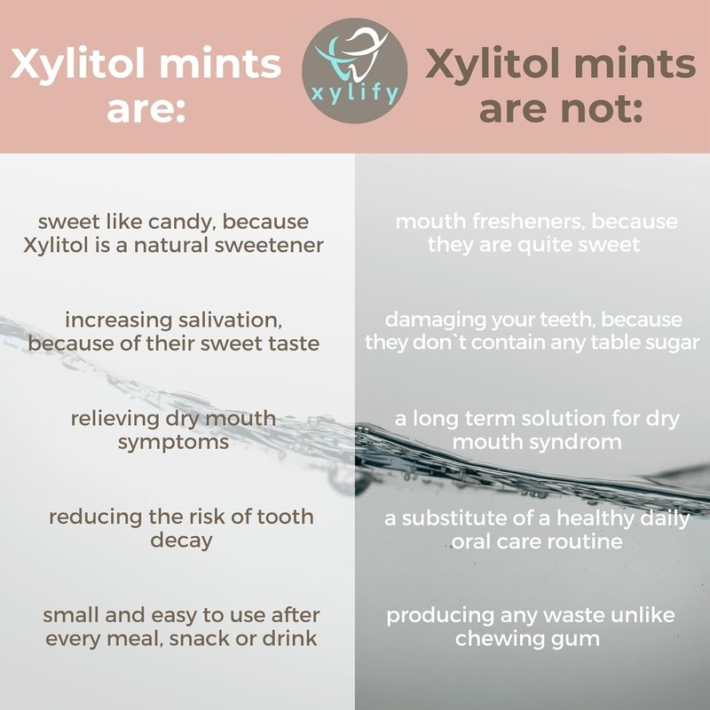 Xylitol Mints for Oral Care - Choco-Mint flavor, 100% Xylitol