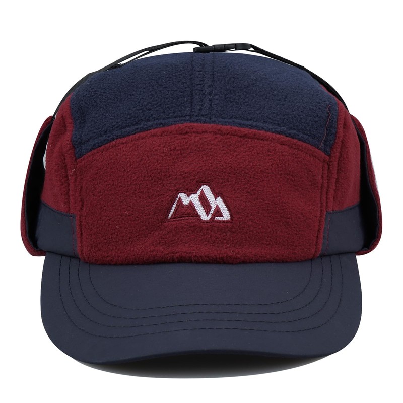 Clape Warm Earflap Baseball Caps 5 Panel Winter Cap Woolen