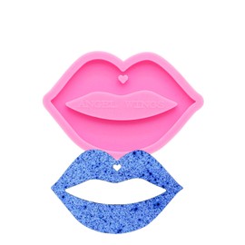 Kiss Lip Silicone Resin Keychain Mold Cute Mushroon Shape Expoy Resin Casting Mold for Jewelry and Keychain Making Valentine’s Day Ideal Gift Necklace Crafts Making