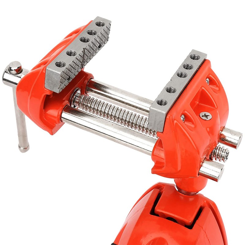 Hapivida Rotating Bench Vise, 360° Swivel Aluminum Bench Vise with