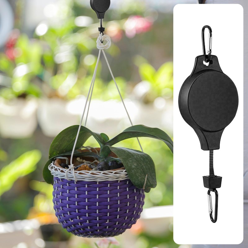Bvtpoyy Plant Rollers Hooks Hanging Basket Hanger