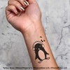 4 x 'Music Penguin' Temporary Tattoos - Water Resistant, Skin-Safe,