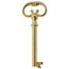 Vintage Universal Skeleton Furniture Cabinet Key Lock Polished Brass Plated