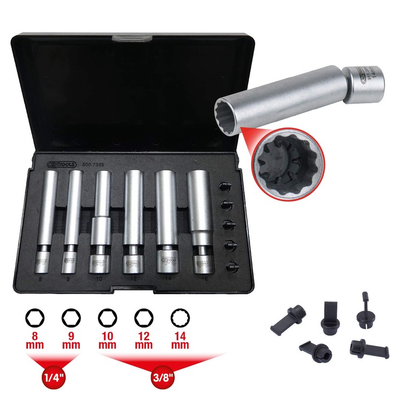 KS Tools 500.7325 Special Glow and Spark Plug Socket Set