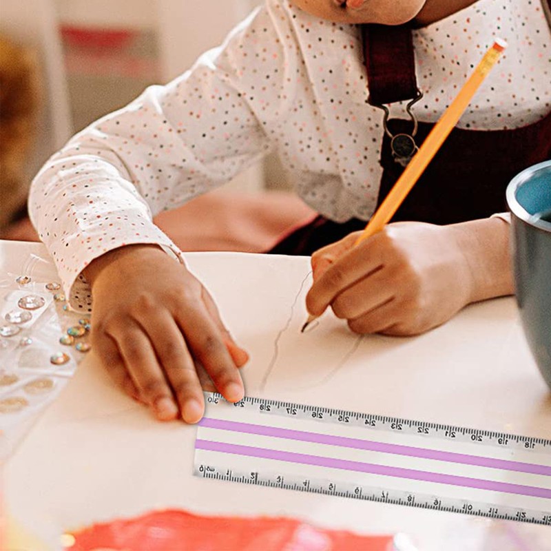 4 PCS Folding Rulers, 30cm Foldable Ruler 15cm Clear Rulers
