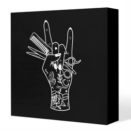 DOFQZ Hair stylist Hairdresser Gifts Women Decor Sign,Hair Salon Decor for Hair Stylist,Hairstylist Rrnaments Decor Sign,Hairstylist Ornaments Decor Sign,Hair Stylist Plaque,5x5 Inch(black)