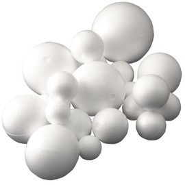 Unbekannt Polystyrene balls approx. 20 mm, 2 cm, 20 pieces, solid material