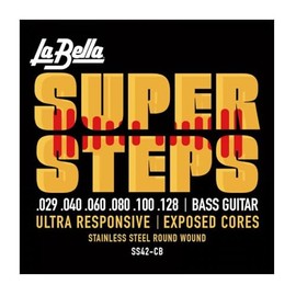La Bella SS42-CB Super Steps - Custom Light Stainless Steel Round Wound Bass Guitar String