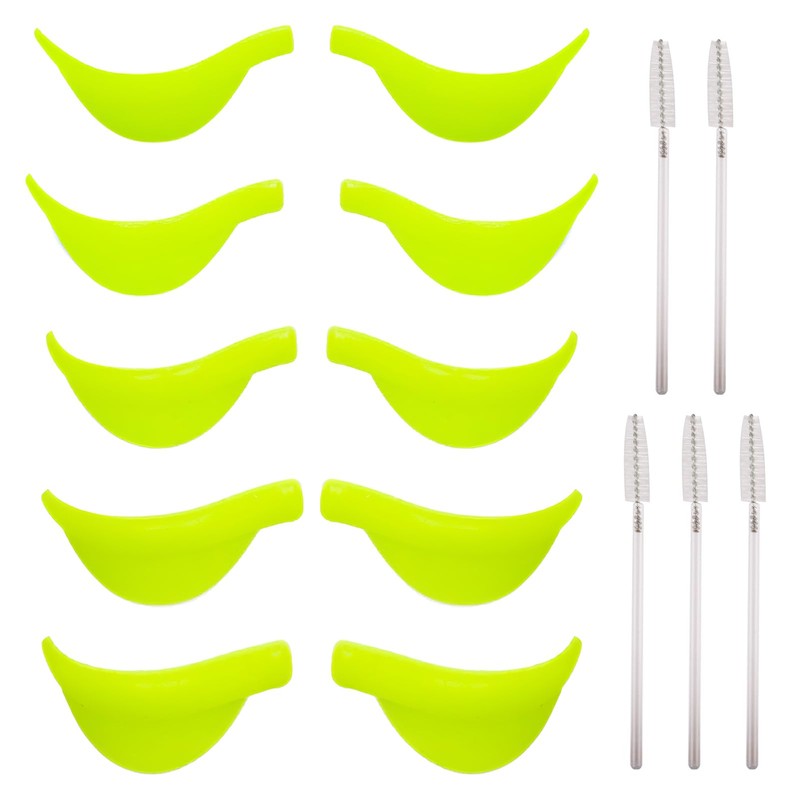 5 Paar Wimpernlifting Silikonbänder mit Wimpern Bürste, Wiederverwendbare Lash Lift