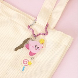 Tees Factory Kirby HK - 5541711SR Acrylic Key Holder with Carabiner Star Rod W2 x Height 1.9 x Depth 0.1 inches (5 x 4.7 x 0.3 cm)