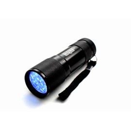 HQRP Professional 365 nM 9 LED Gemstone and Mineral Inspection, Identification, Fluorescence, Glow Flashlight Blacklight