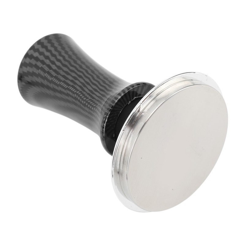58mm Coffee Tamper Carbon Fiber Elastic Handle Stainless Steel Bottom