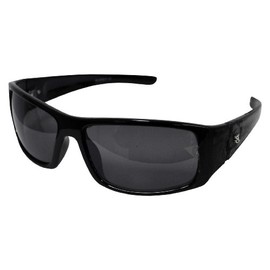 Bimini Bay Men's BB6 Matt Black Frame/Smoke Lens Wrap Around 55mm Polorized Sunglasses