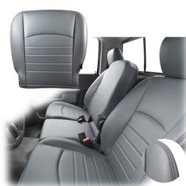 Prefer Warehouse Front Bottom Seat Cover Leather |Compatible with 2013 2014 2015 2016 2017 2018 Dodge Ram 1500 2500 3500 4500 5500 Work Truck ST, OEM Replacement, Breathable, Gray, (Driver Bottom)