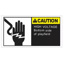 Pinball Machine Shop Out Decal Apron High Voltage GREAT FOR ANY RESTORATION