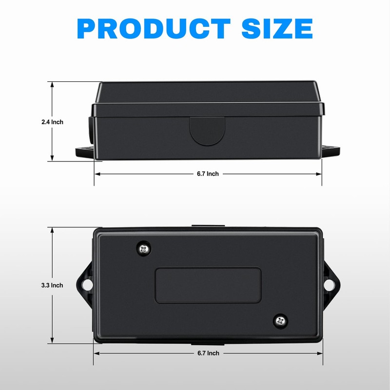 Nilight 2PACK 7 Way Electrical Trailer Junction Box 7 Gang