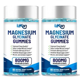 Magnesium Glycinate 1600mg with Calcium, Potassium, Vitamin D & CoQ10 – High Absorption Magnesium Supplement for Sleep, Muscle, Nerve & Mood Support – 60 Gummies (2)