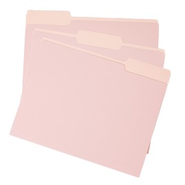 pmybupo Colored Two Tone File Folders 100 Pack Manilla Folders 8.5 x 11, Colored Folders Office Organization Home School Folders for Documents Files Paper(7611U)