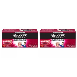 Airborne Very Berry Effervescent Tablets 1000mg of Vitamin C 2-Pack, 36 Count