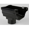 Brett Martin BR856LB 106mm Prostyle (Ogee) Gutter Left Hand Stopend Outlet Black. Will NOT FIT Marley Classic