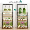 Ufine Bamboo Hanging Plant Stand 3 Tier Ladder Shelf with
