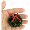 Aiffort 12pcs Funny Mini Christmas Wreaths for 1/12 Dollhouse Christmas