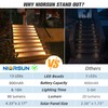 NIORSUN 6 Pack Solar Step Lights for Outside, Waterproof IP67