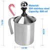 304 Stainless Steel Double-layer Manual Foamer for Milk Coffee, etc.
