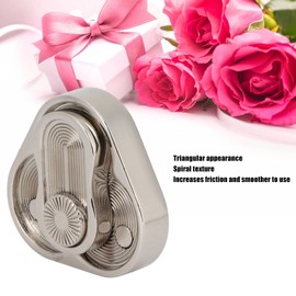 Triangle Rotating Slider for Adult, Metal Magnetic Fidget Slider Portable Slider Toy Fidget Slider Hand Haptic Fidget Coin Toy Push Slider Sensory Toy for Adults Kids Students