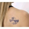 INKARTLINK Beach Waves INKARTLINK Temporary Tattoo Tattoos Great Wave Kanagawa