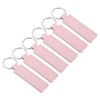 PATIKIL Sublimation Key Ring Blanks 6 Pieces PU Leather Key