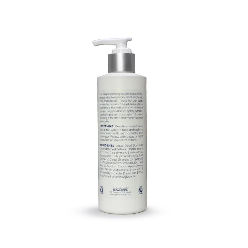 Glowmedica Exfoliating Cleanser with Glycolic, Lactic & Salicylic Acids, 8