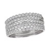 Sterling Silver Bezel Set 5 Cubic Zirconia Ring Stack