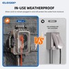 ELEGRP Weatherproof Outdoor Outlet In-Use Cover, Horizontal/Vertical Mount, Heavy-Duty Clear