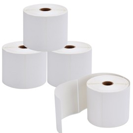 9527 Product 4x6 Direct Thermal Shipping Labels for Zebra 2844 ZP-450 ZP-500 ZP-505,Blank,450 Labels/Roll, 1" Core,Total 4 Rolls