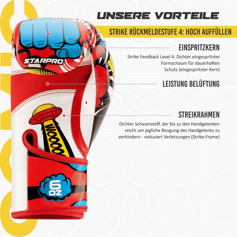 Starpro Children's Boxing Gloves | Boxing Gloves in Comic Design