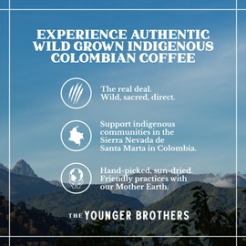 The Younger Brothers Trading Co. Arhuaco Coffee | Indigenous Wild Grown Whole Bean | Ethically Sourced Single Origin Colombian Coffee | Arhuaco Medium Roast (12 Ounce (Pack of 5)