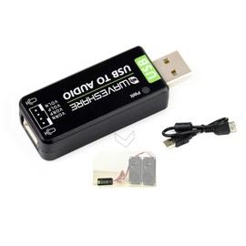 USB Audio Module External Audio Converter Compatible with RPi/Jetson Nano, USB Sound Card Support Recording and Playback, Stereo Codec, Onboard Microphone& Speaker Header, Plug and Play